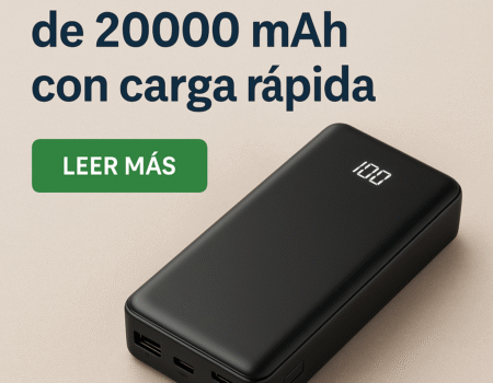 baterías externas de 20000 mAh con carga rápida