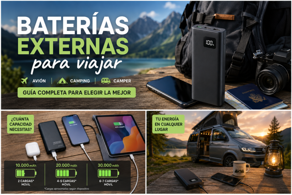 baterías externas para viajar